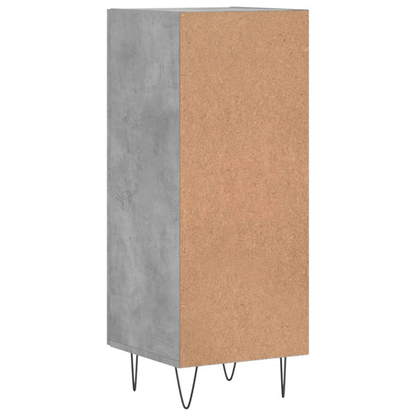 Sideboard Egido aus betongrauem Holz, 34,5x34x90cm