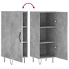 Sideboard Egido aus betongrauem Holz, 34,5x34x90cm