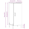 Ielcita Sideboard weiß 34,5x34x90cm (Holz)