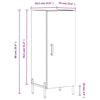 Betongraues Sideboard Ielcita 34,5x34x90cm (Holz)