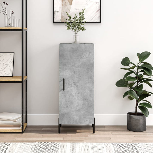 Betongraues Sideboard Ielcita 34,5x34x90cm (Holz)