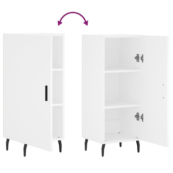 Weißes Sideboard Zmioara 34,5x34x90cm (Holz)