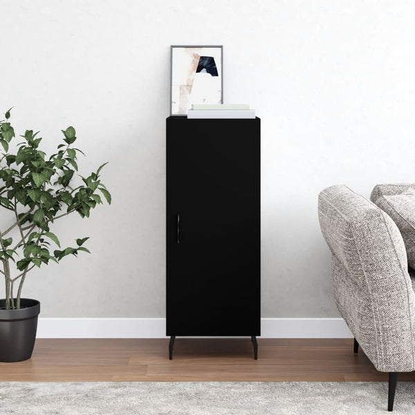 Schwarze Kommode Zmioara 34,5x34x90cm (Holz)
