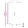 Betongraues Sideboard Zmioara 34,5x34x90cm (Holz)