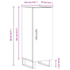 Weißes Sideboard Romello 34,5x34x90cm (Holz)