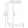 Graues Sideboard Romello 34,5x34x90cm (Holz)