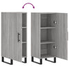 Graues Sideboard Romello 34,5x34x90cm (Holz)