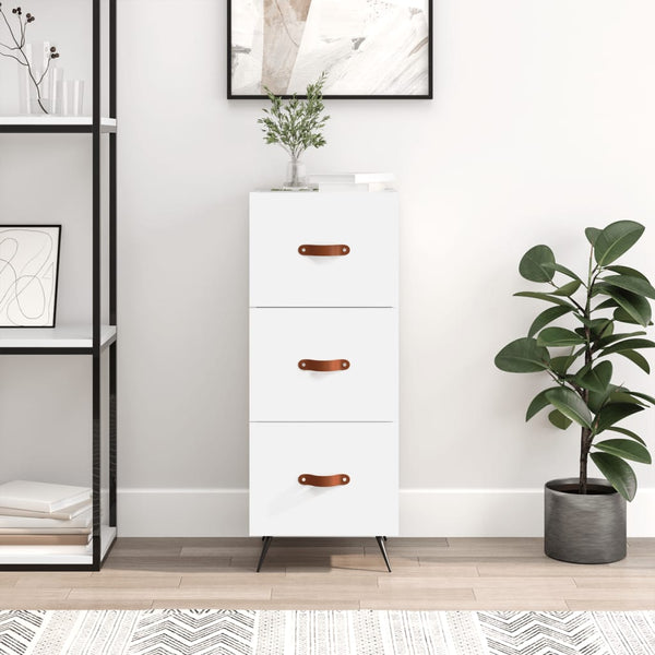 Weiße Kommode Bahtiar 34,5x34x90cm (Holz)