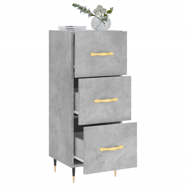 Betongraues Sideboard Machedon 34,5x34x90cm (Holz)