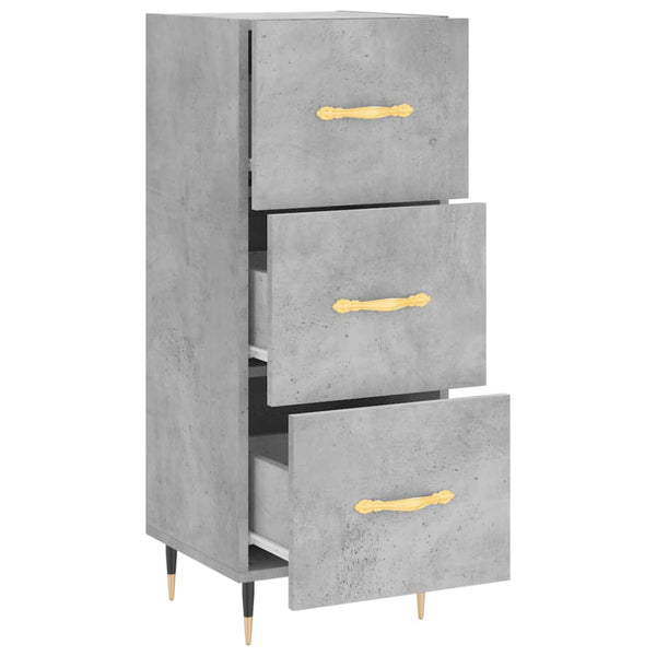 Betongraues Sideboard Machedon 34,5x34x90cm (Holz)