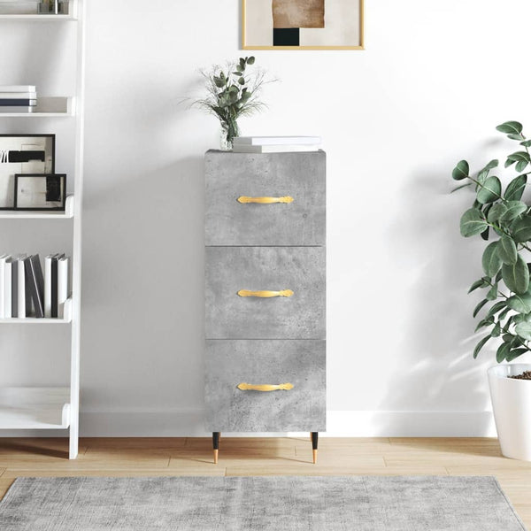 Betongraues Sideboard Machedon 34,5x34x90cm (Holz)