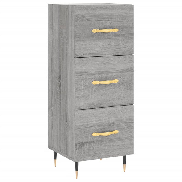 Graues Sideboard Machedon 34,5x34x90cm (Holz)
