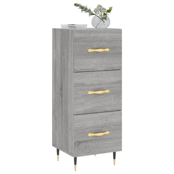 Graues Sideboard Machedon 34,5x34x90cm (Holz)