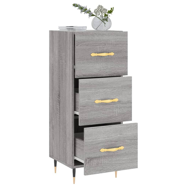 Graues Sideboard Machedon 34,5x34x90cm (Holz)