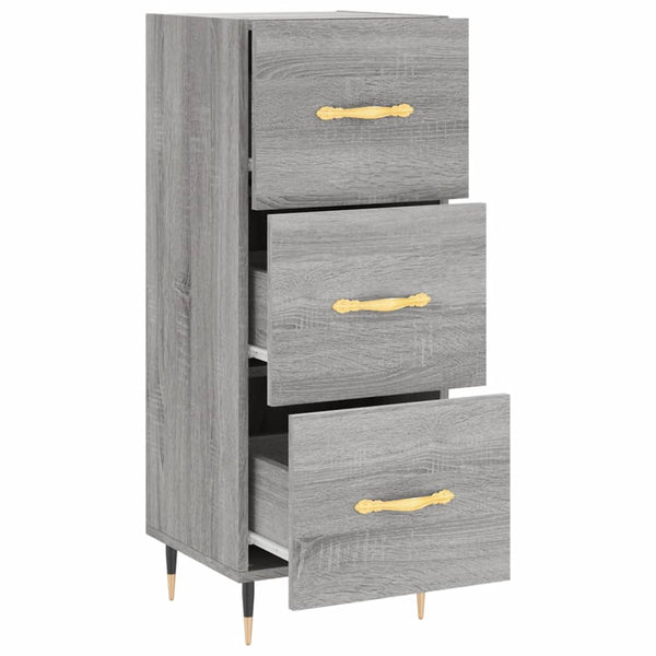 Graues Sideboard Machedon 34,5x34x90cm (Holz)