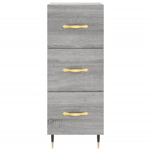 Graues Sideboard Machedon 34,5x34x90cm (Holz)