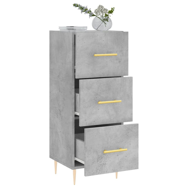 Betongraues Sideboard Nadyde 34,5x34x90cm (Holz)