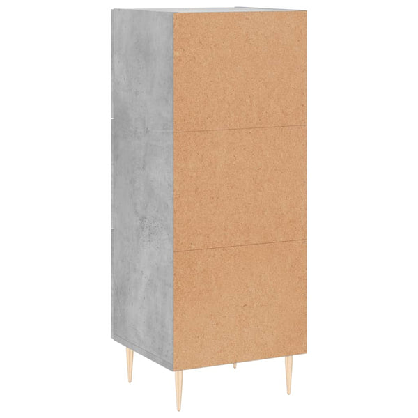 Betongraues Sideboard Nadyde 34,5x34x90cm (Holz)
