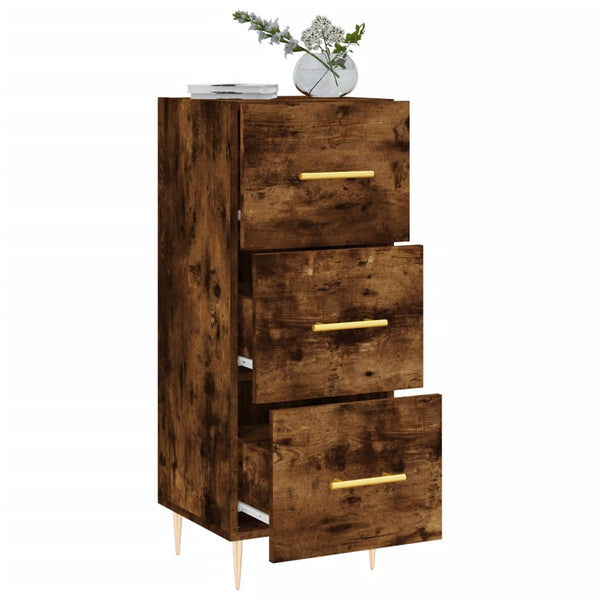 Anrichte Nadyde aus Räuchereiche 34,5x34x90cm (Holz)