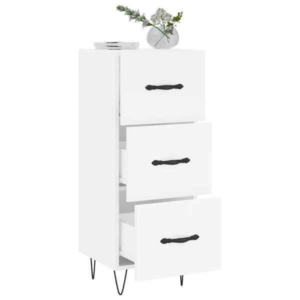 Weißes Sideboard Ciolac 34,5x34x90cm (Holz)