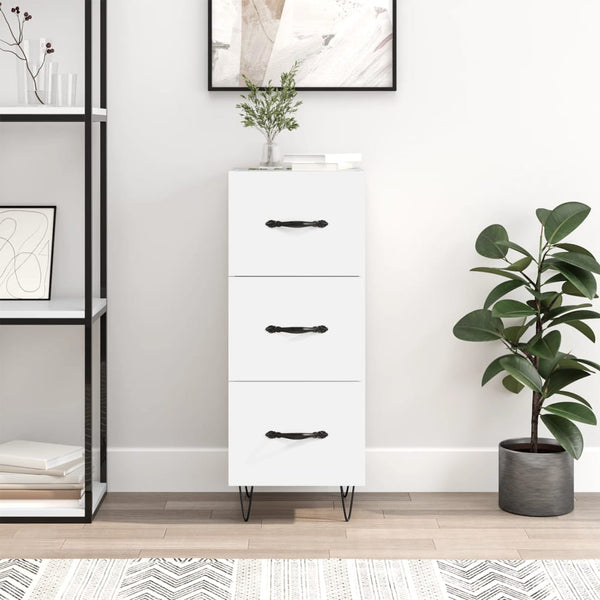 Weißes Sideboard Ciolac 34,5x34x90cm (Holz)
