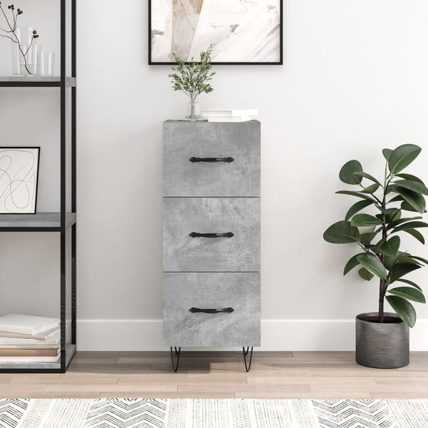 Betongraues Sideboard Ciolac 34,5x34x90cm (Holz)