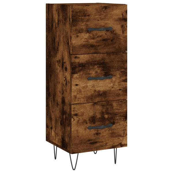 Ablageschrank Ciolac aus Räuchereiche 34,5x34x90cm (Holz)