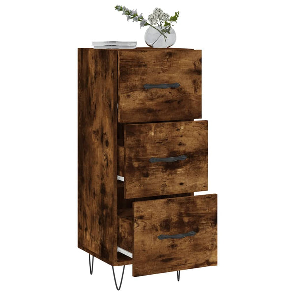 Ablageschrank Ciolac aus Räuchereiche 34,5x34x90cm (Holz)