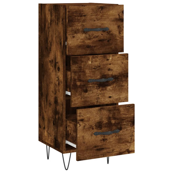 Ablageschrank Ciolac aus Räuchereiche 34,5x34x90cm (Holz)