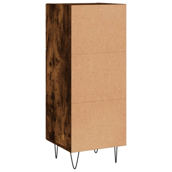 Ablageschrank Ciolac aus Räuchereiche 34,5x34x90cm (Holz)