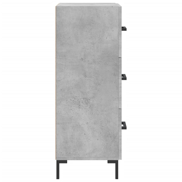 Betongraues Sideboard Garyfalia 34,5x34x90cm (Holz)