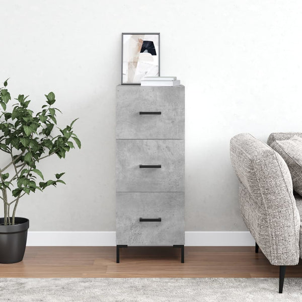 Betongraues Sideboard Garyfalia 34,5x34x90cm (Holz)