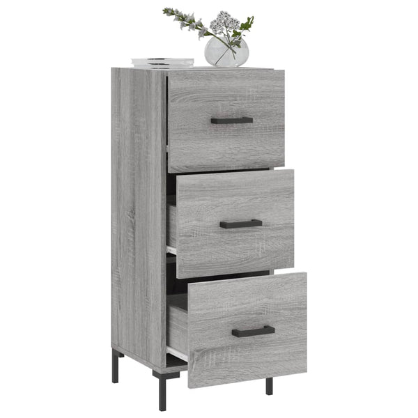 Graues Sideboard Garyfalia 34,5x34x90cm (Holz)
