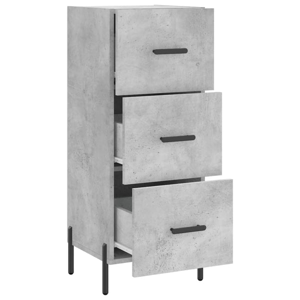 Betongraues Sideboard Tvetanca 34,5x34x90cm (Holz)