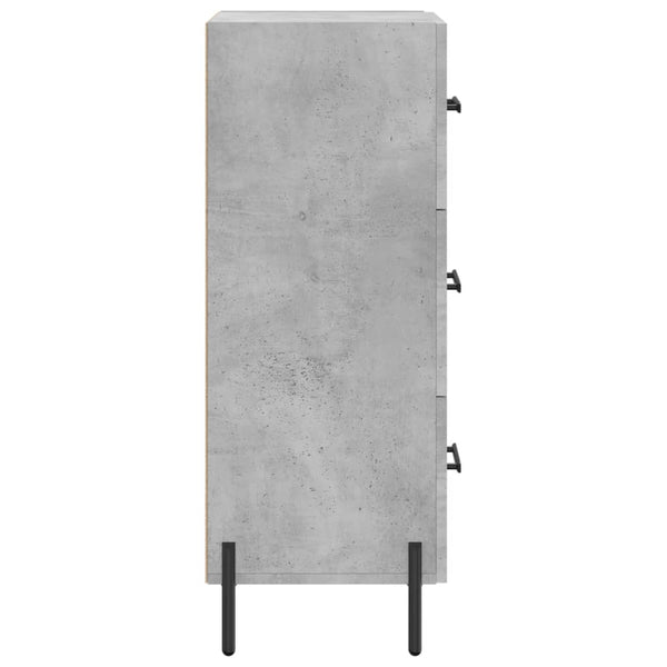 Betongraues Sideboard Tvetanca 34,5x34x90cm (Holz)