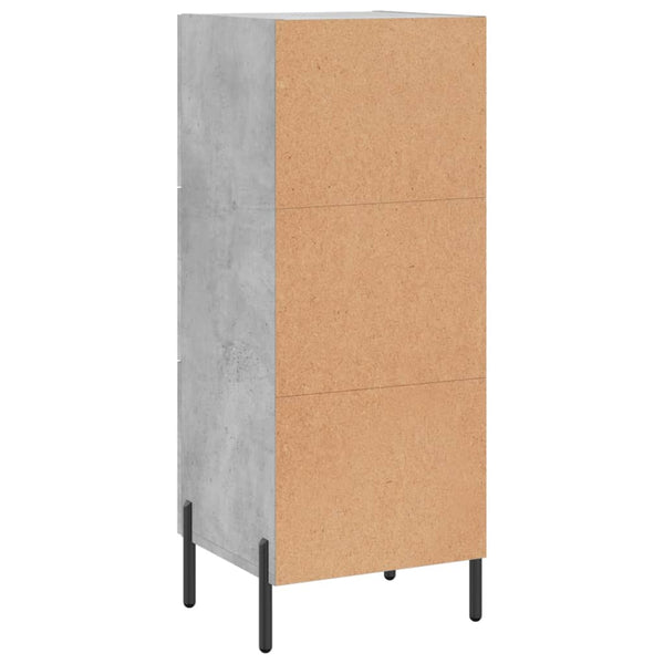 Betongraues Sideboard Tvetanca 34,5x34x90cm (Holz)