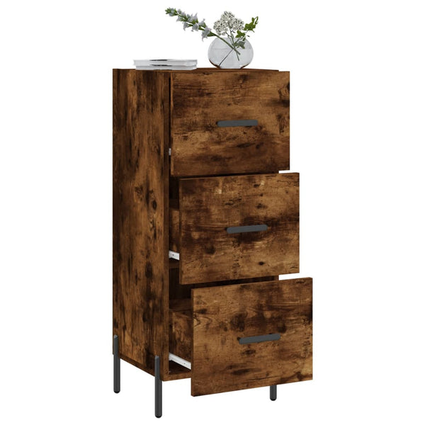 Räuchereiche Sideboard Tvetanca 34,5x34x90cm (Holz)