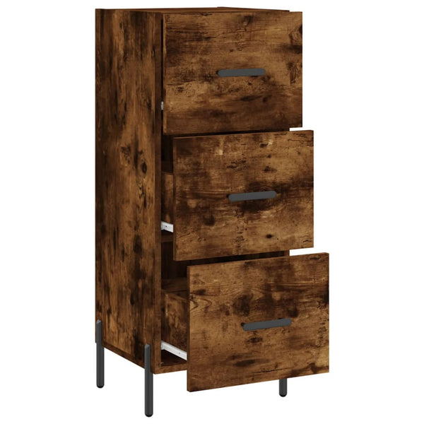 Räuchereiche Sideboard Tvetanca 34,5x34x90cm (Holz)