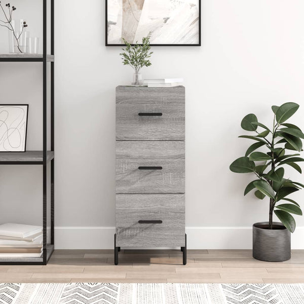 Graues Sideboard Tvetanca 34,5x34x90cm (Holz)