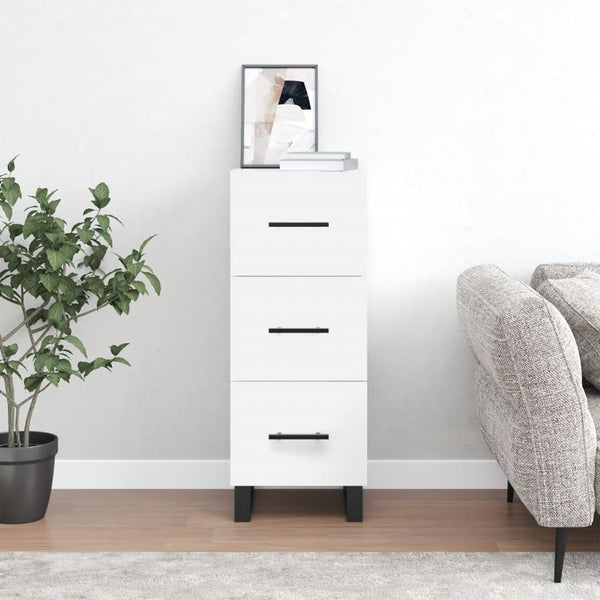 Weißes Sideboard Cseri 34,5x34x90cm (Holz)