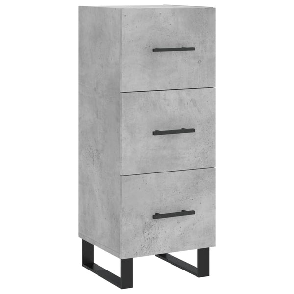 Betongraues Sideboard Cseri 34,5x34x90cm (Holz)