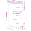 Betongraues Sideboard Cseri 34,5x34x90cm (Holz)