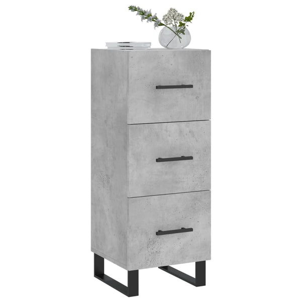 Betongraues Sideboard Cseri 34,5x34x90cm (Holz)