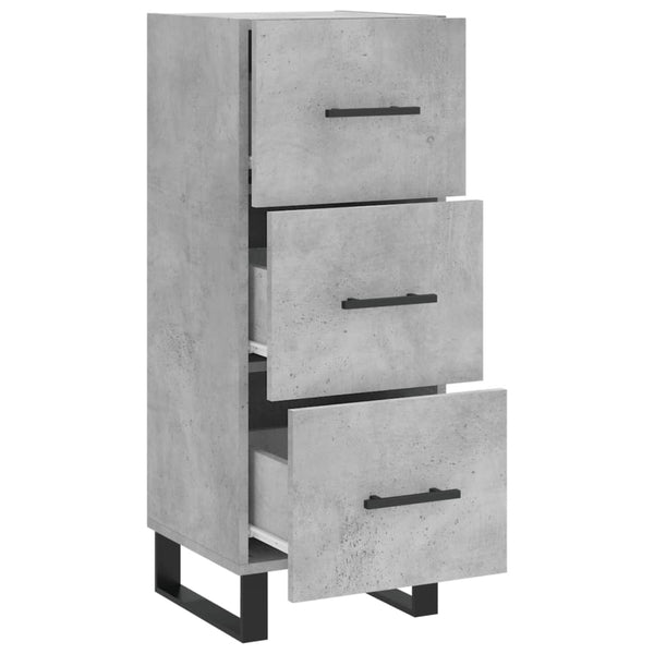 Betongraues Sideboard Cseri 34,5x34x90cm (Holz)