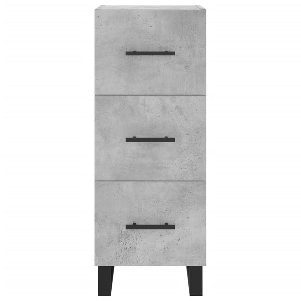 Betongraues Sideboard Cseri 34,5x34x90cm (Holz)
