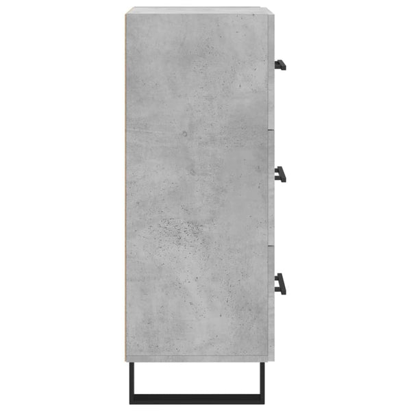 Betongraues Sideboard Cseri 34,5x34x90cm (Holz)