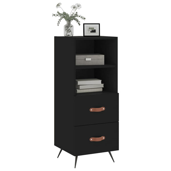 Schwarzes Sideboard Ruthie 34,5x34x90cm (Holz)