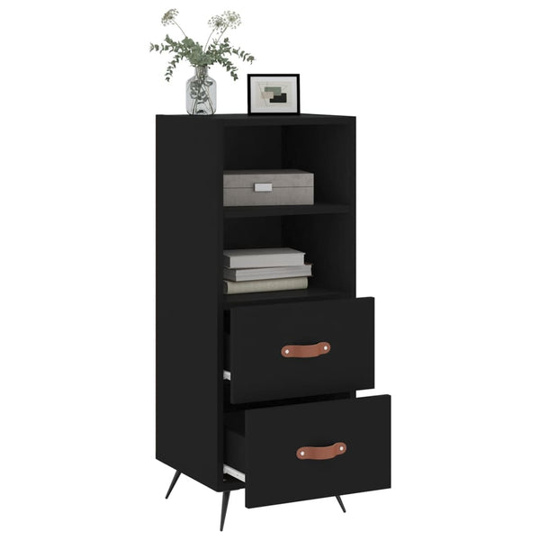 Schwarzes Sideboard Ruthie 34,5x34x90cm (Holz)