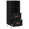 Schwarzes Sideboard Ruthie 34,5x34x90cm (Holz)