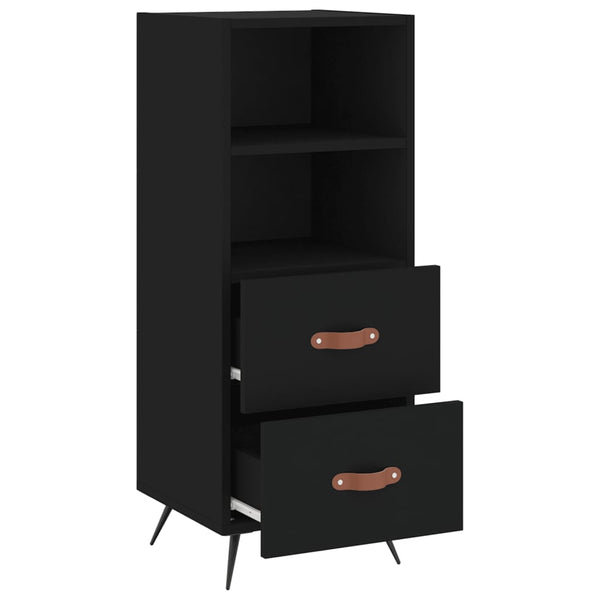 Schwarzes Sideboard Ruthie 34,5x34x90cm (Holz)